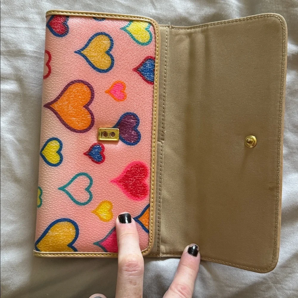 Heart Print Trifold Wallet - Pink - Picture 4 of 5